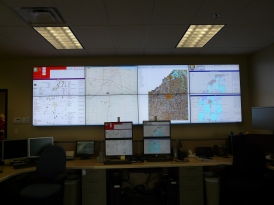 The video wall in our operations room is amazing!  And it was completely paid for by a grant!